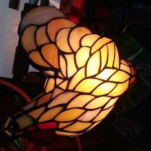Tiffany style stained glass Rooster lamp.